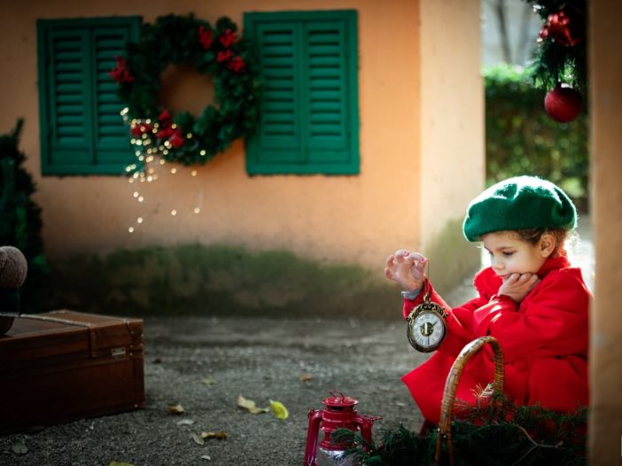Foto di Natale in un bosco giardino degli gnomi Civitanova Marche Monica Palloni fotografa